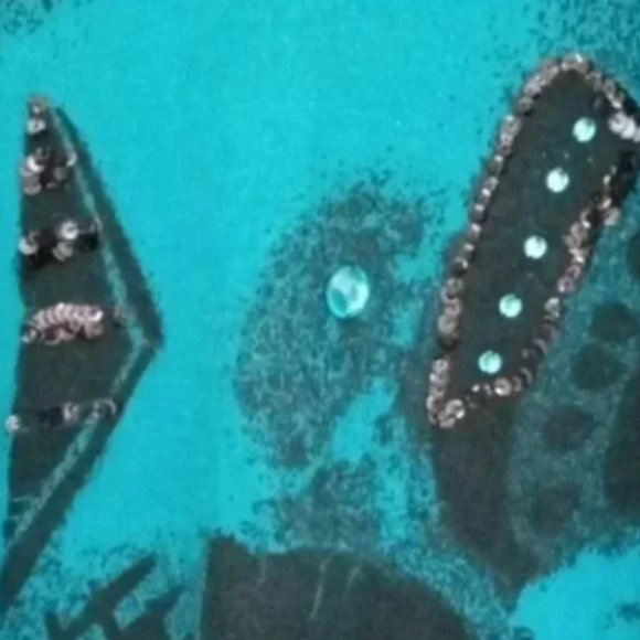 Magnolia size small wool and angora blend turquoise sweater. Vintage 80s - Picture 3 of 4